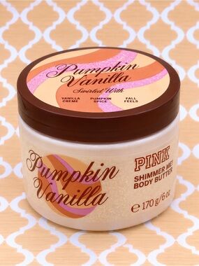 Victoria’s Secret PINK Pumpkin Vanilla Shimmer Me Body Butter 6 oz NEW